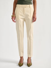 Pantalon roxy en gabardine de coton stretch sable