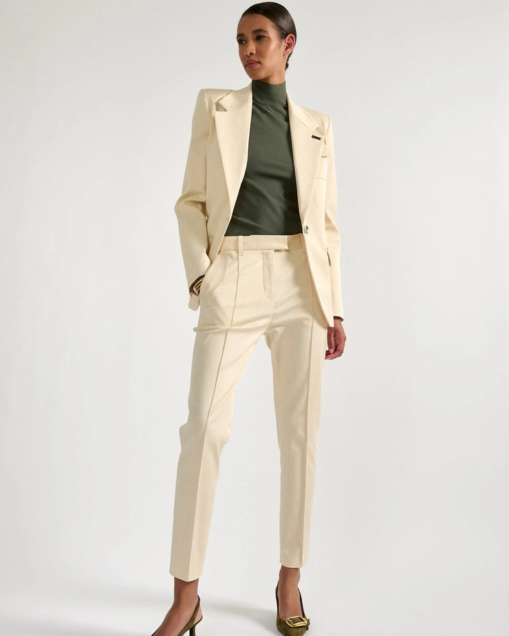 Pantalon roxy en gabardine de coton stretch sable