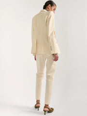 Pantalon roxy en gabardine de coton stretch sable