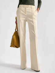 Pantalon bootleg en gabardine de coton sabe
