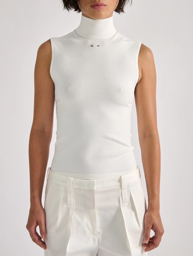Pull sans manches en maille seconde peau