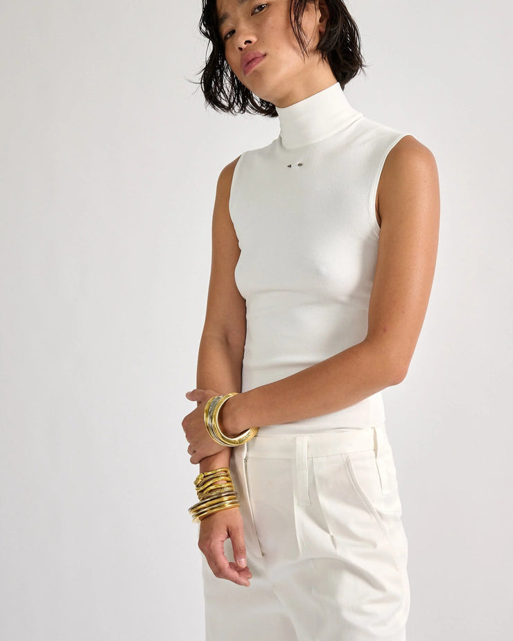 Pull sans manches en maille seconde peau