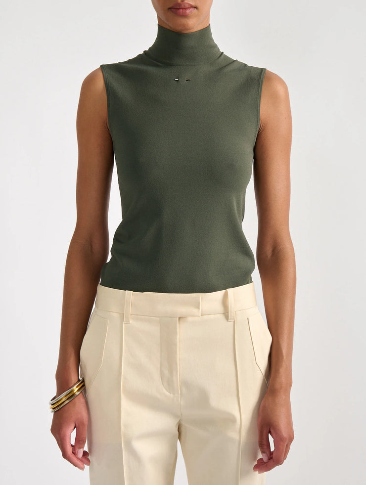 Pull sans manches en maille seconde peau