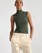 Pull sans manches en maille seconde peau