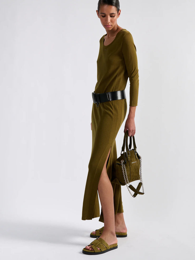 Sac little chamallow en daim olive