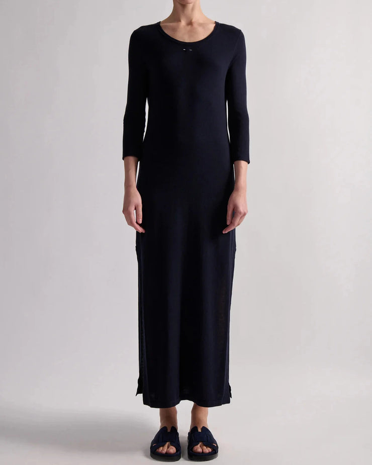 Robe en maille marine
