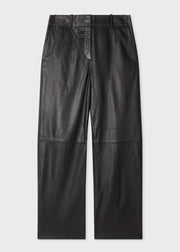 Pantalon en cuir noir