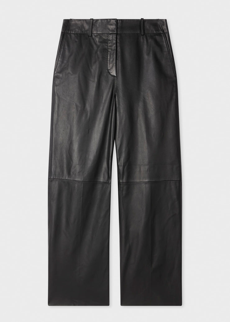 Pantalon en cuir noir