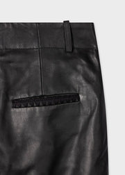 Pantalon en cuir noir