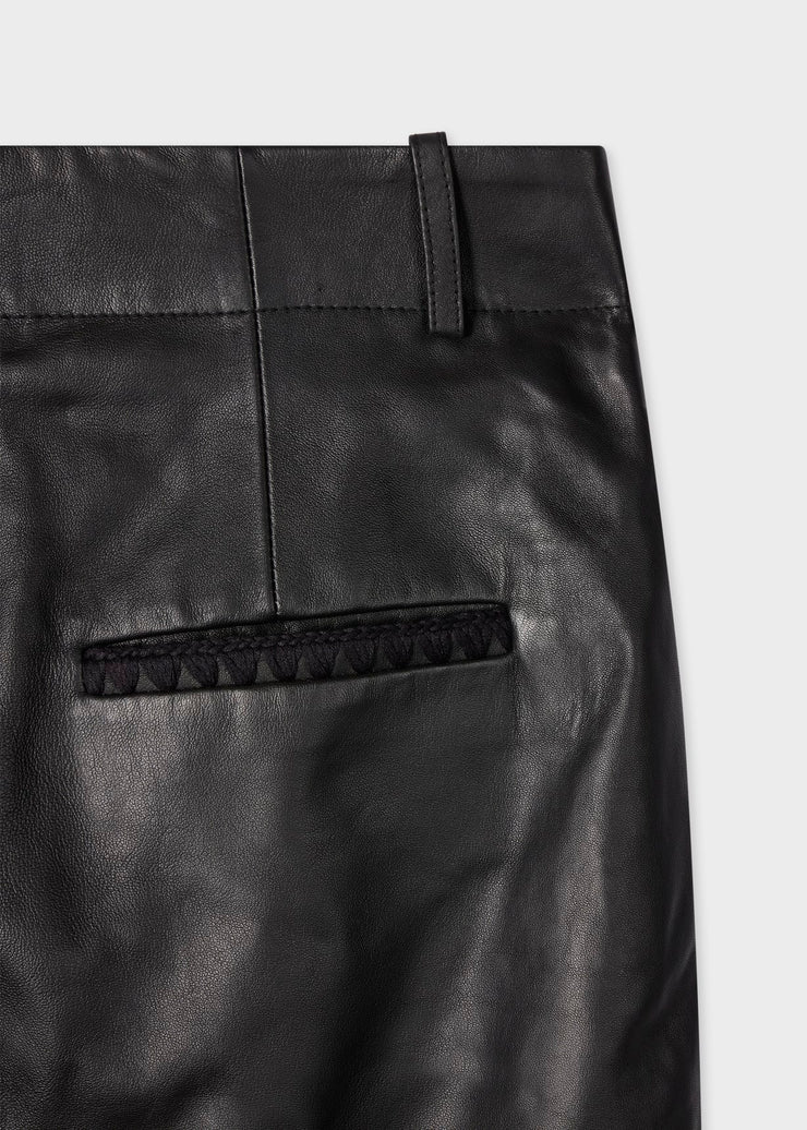 Pantalon en cuir noir
