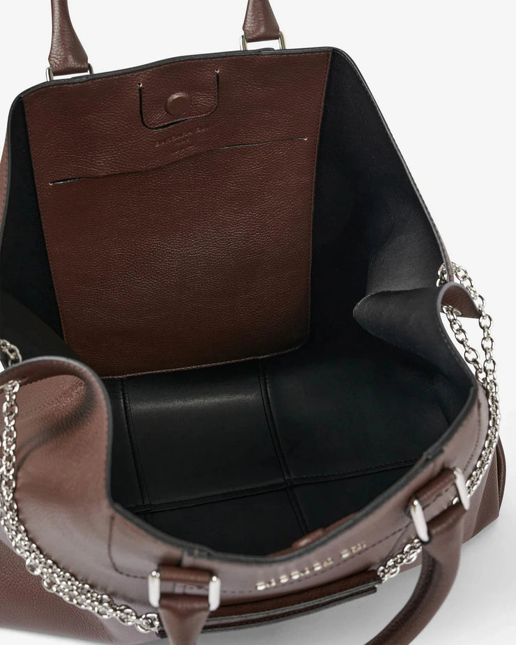 Sac "Big Chamallow" en cuir chocolat