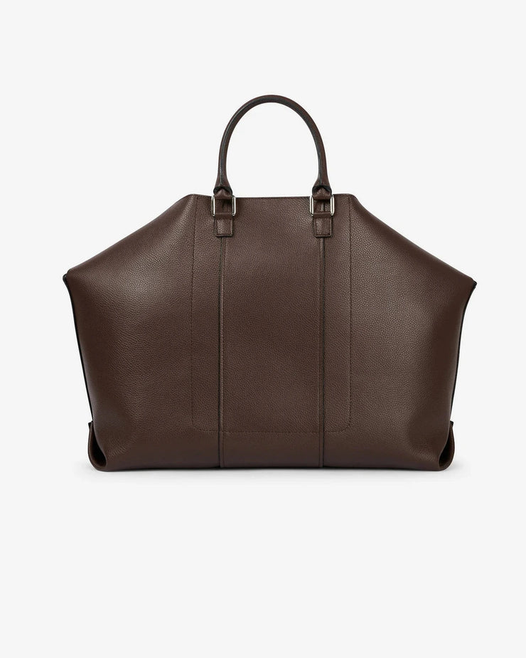 Sac "Big Chamallow" en cuir chocolat
