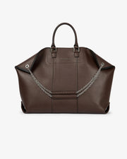 Sac "Big Chamallow" en cuir chocolat