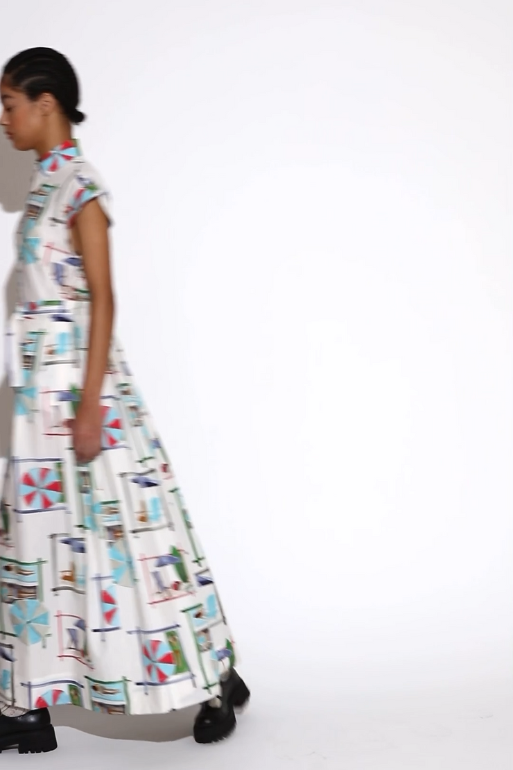 Robe chemisier a imprimé